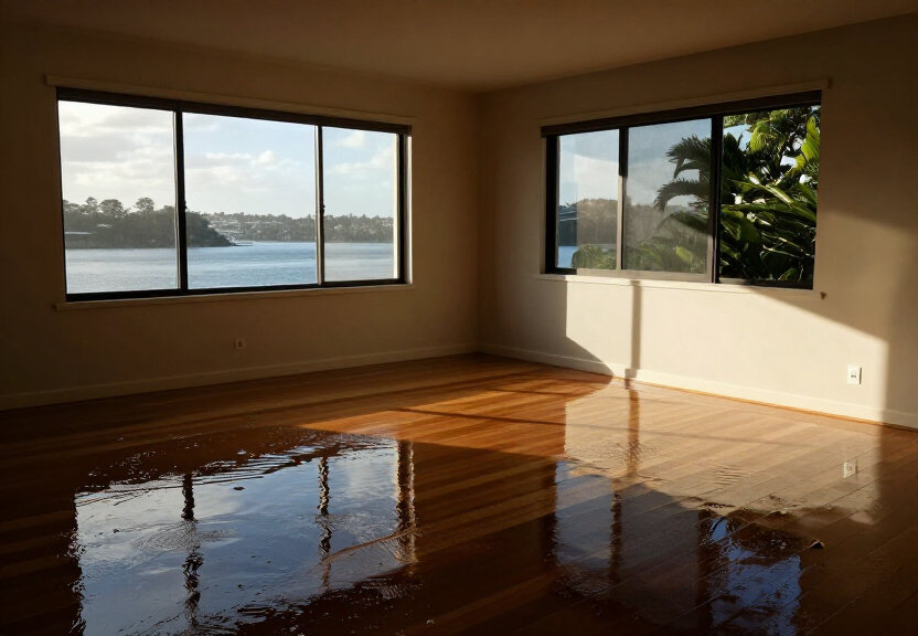 Water-damaged ceiling in a Riverview home with visible stains and sagging